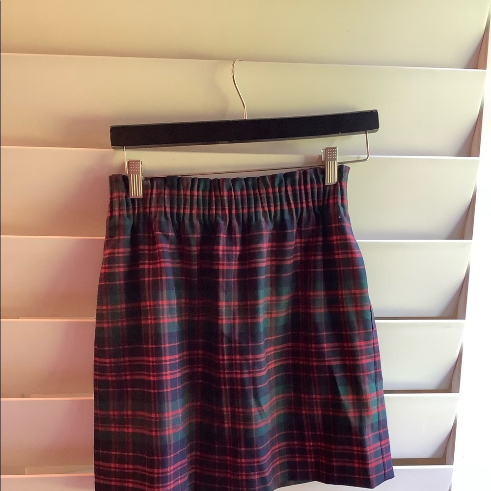 Heavy cotton plaid skirt